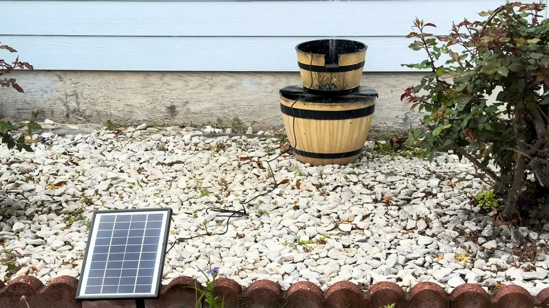 6w solar water fountain pump testing