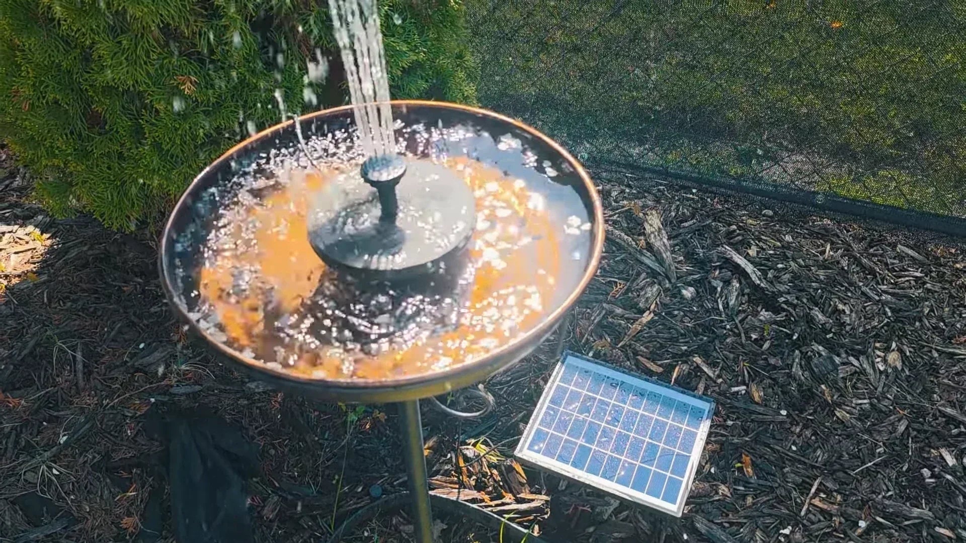 Add Some "Liveliness" to the Yard: Solar Bird Bath Fountain Installation