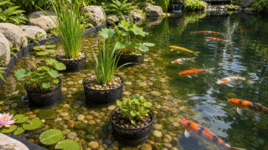 How to Prevent Koi From Destroying Pond Plants