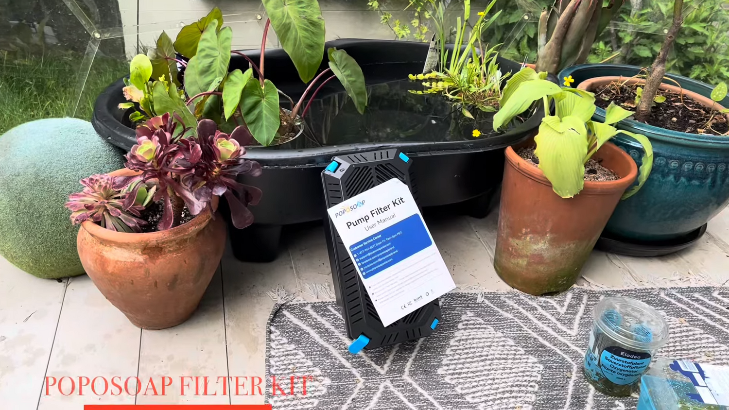 Upgrade my pond with a Poposoap Pump Filter Kit!