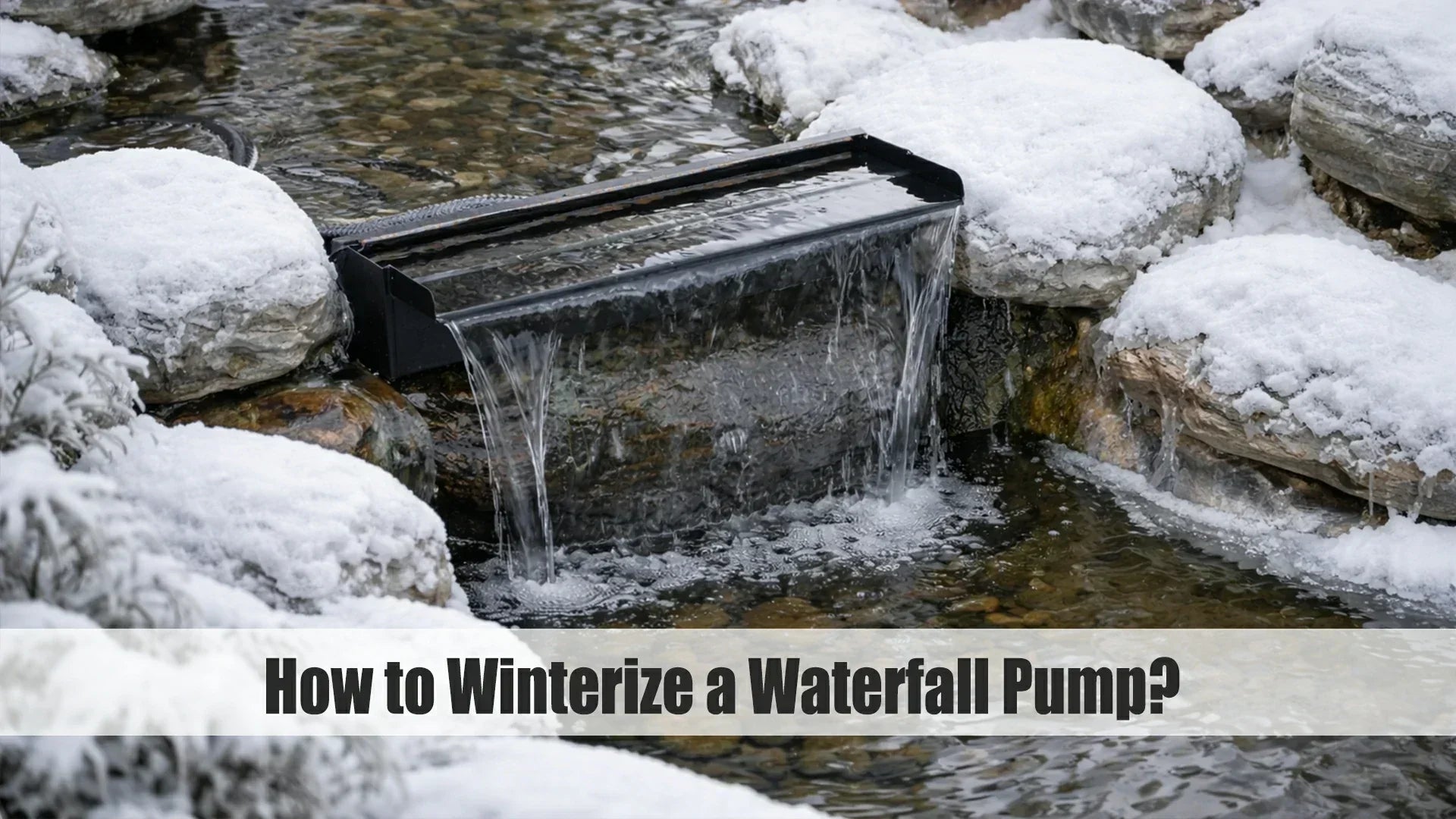 how to winterize a waterfall pump diy