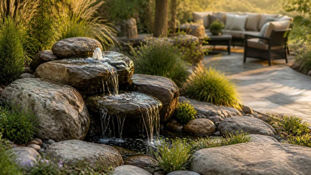 natural rock fountains outdoor