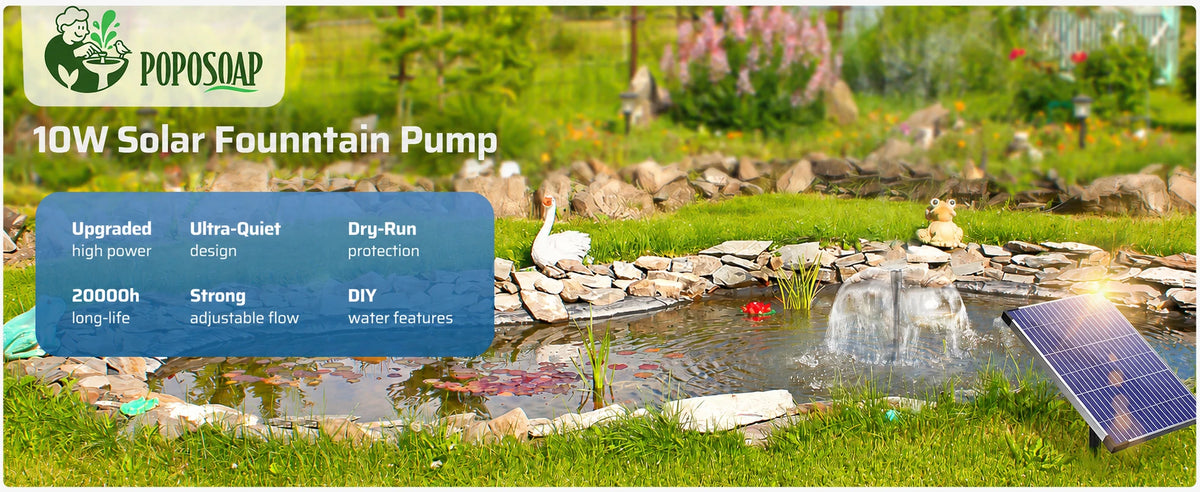 10w solar powered water pump for small fountain