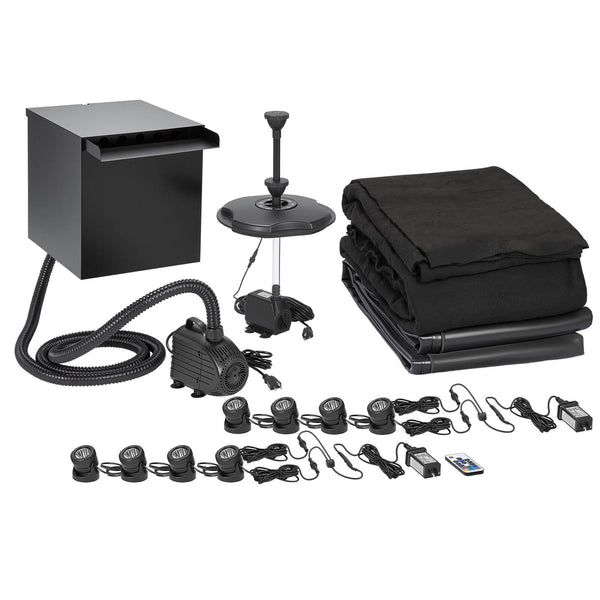 goldfish pond kit,fish ponds kits,backyard pond kit with waterfall