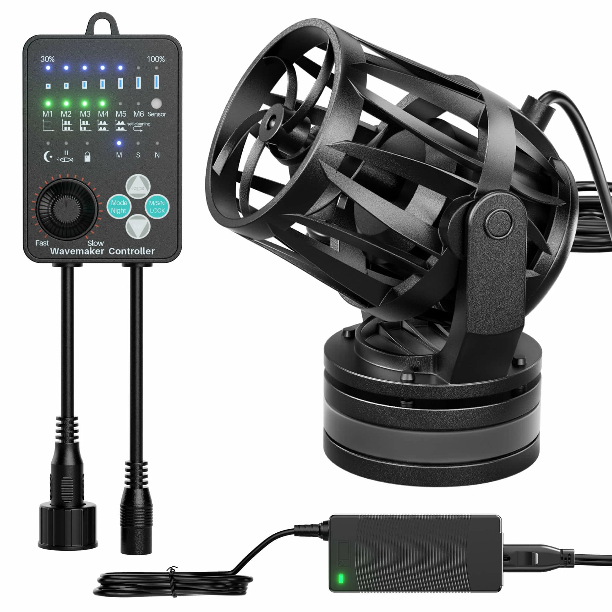 50W 5500GPH Aquarium Wavemaker Circulation Pump with Controller