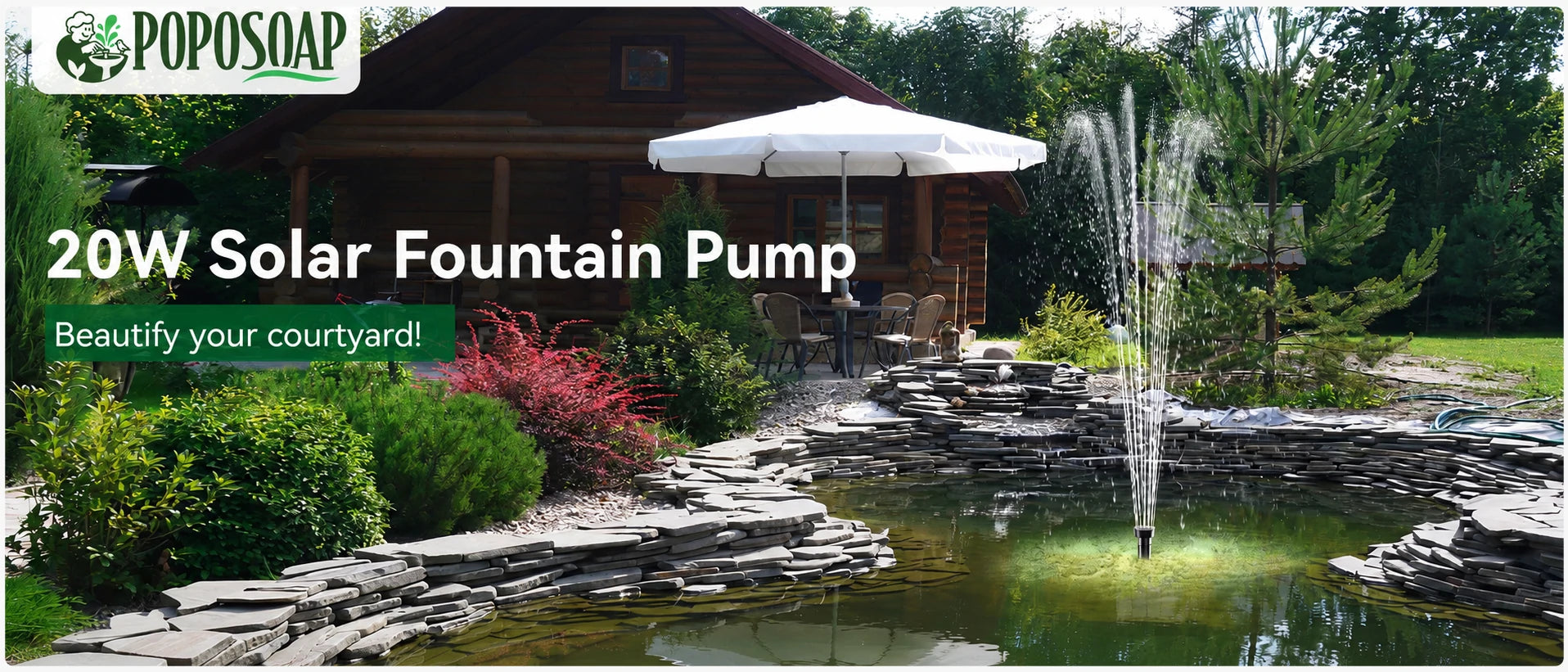 20w solar powered pump for fountain