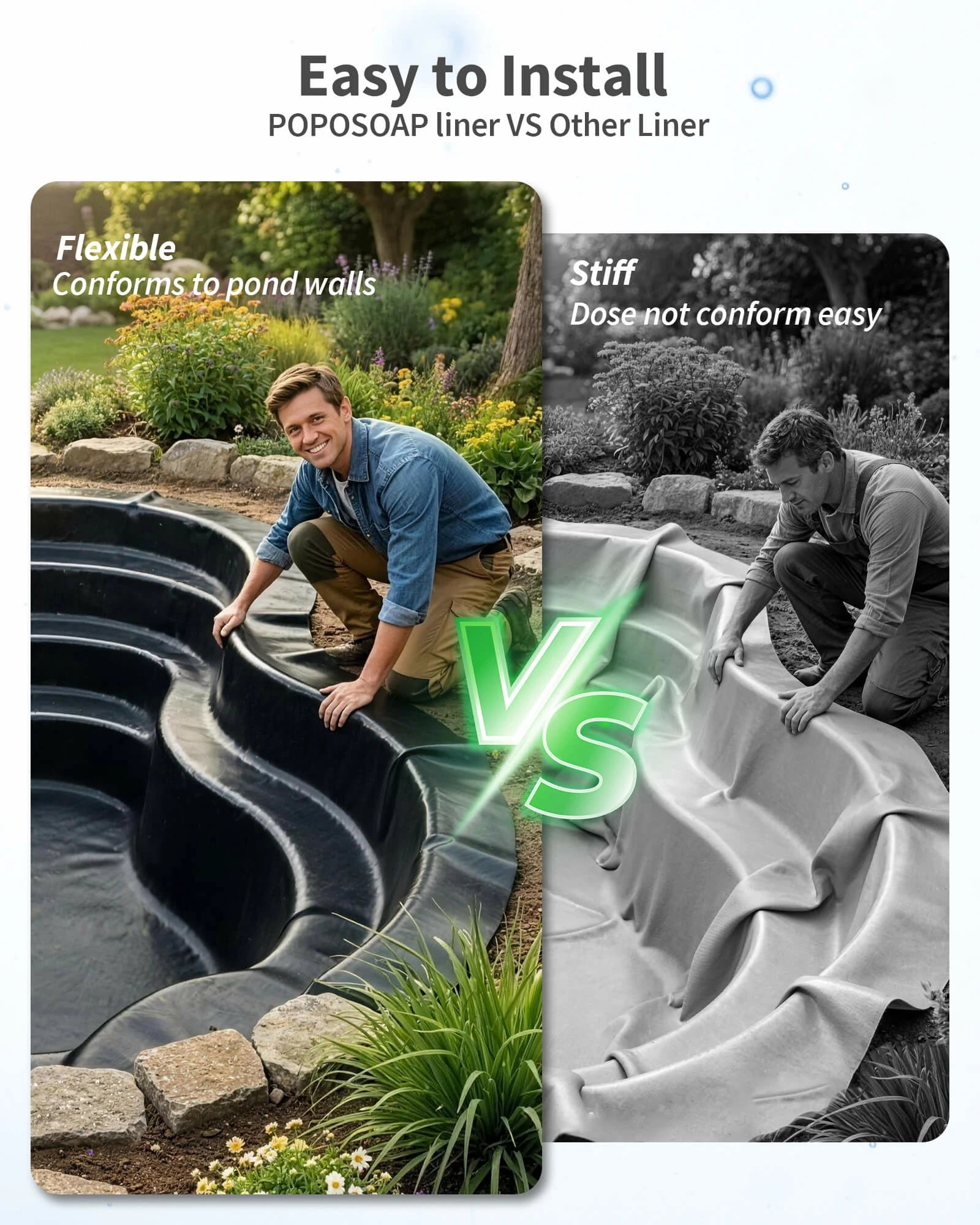 13' x 13' 45mil EPDM Pond Liner