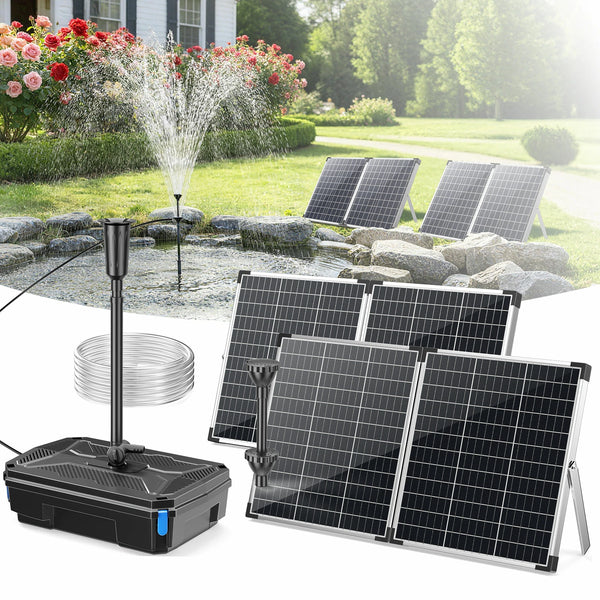 SPF390 120W 1600GPH Solar Pond Filter Fountain