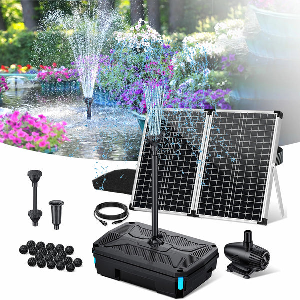 SPF390 70W 680GPH Solar Pond Filter Fountain
