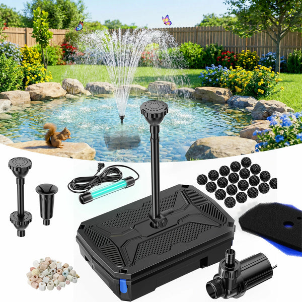 1200GPH Pond Filter & Pump Kit with UV Light