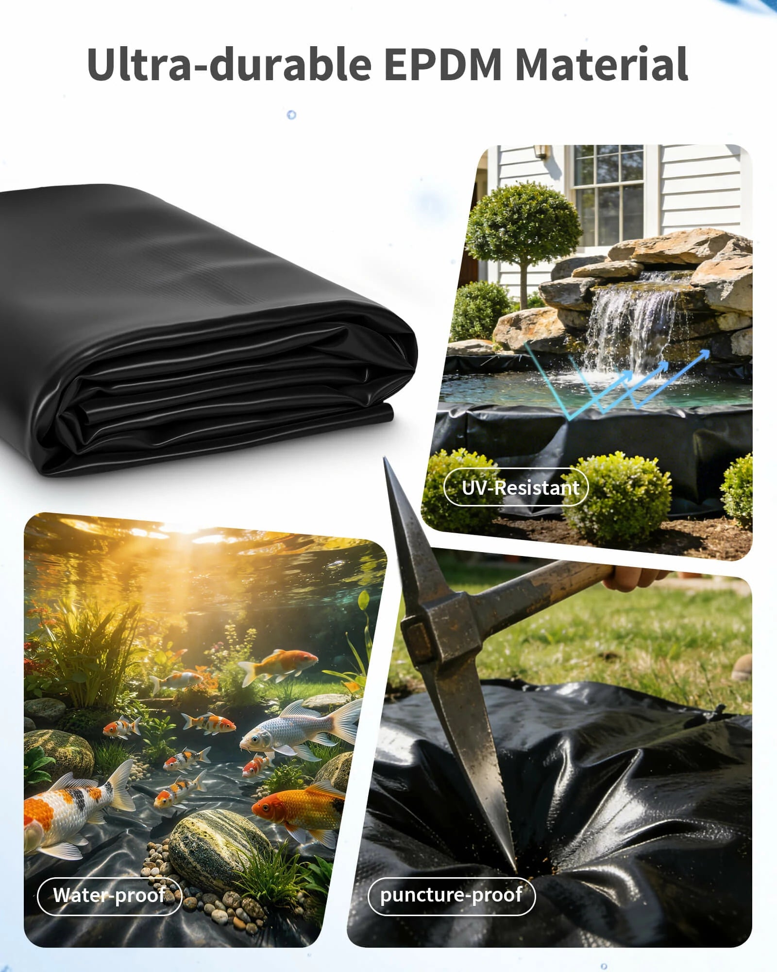 11.5' x 13' 45mil EPDM Pond Liner