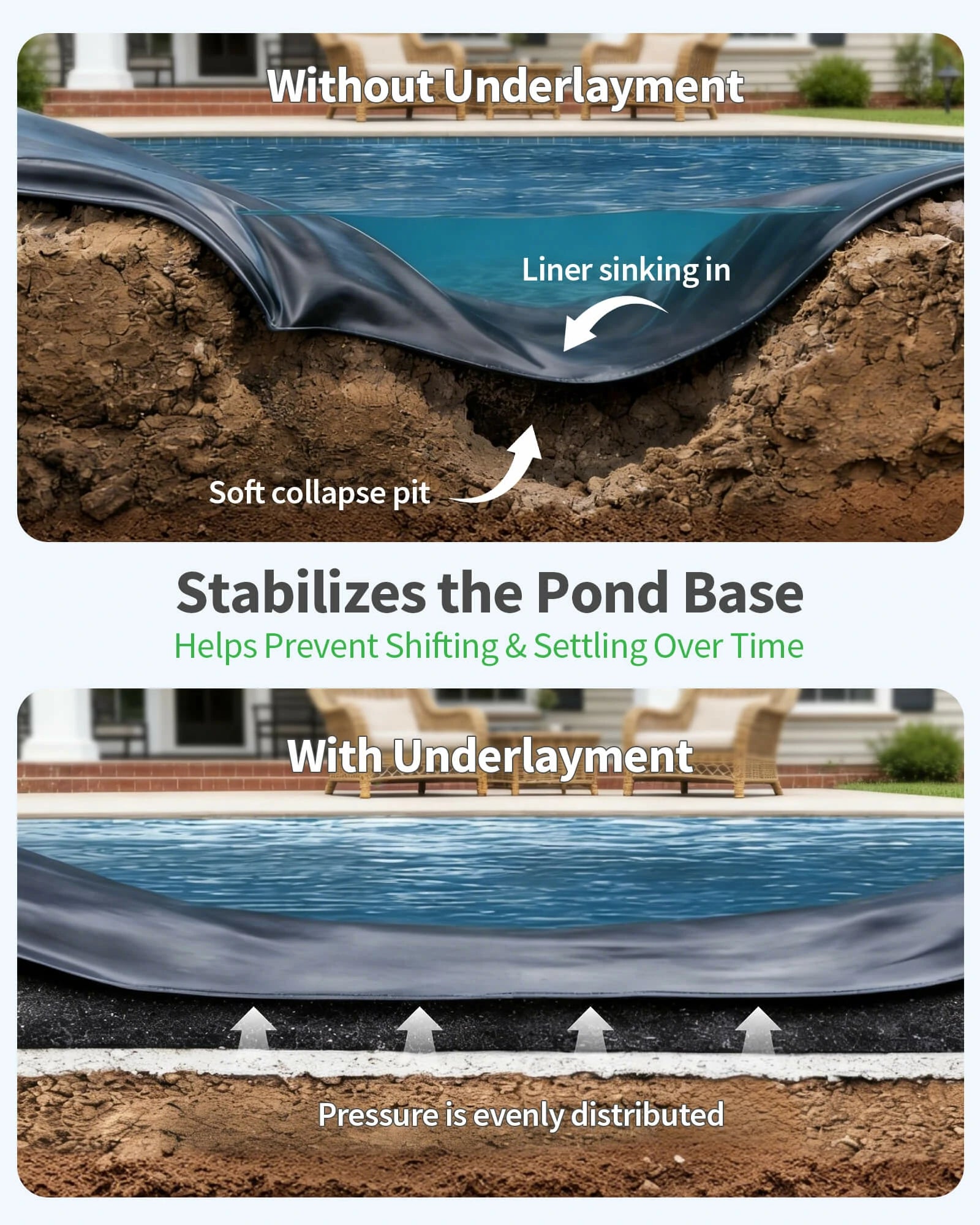 10' x 10' Pond Underlayment