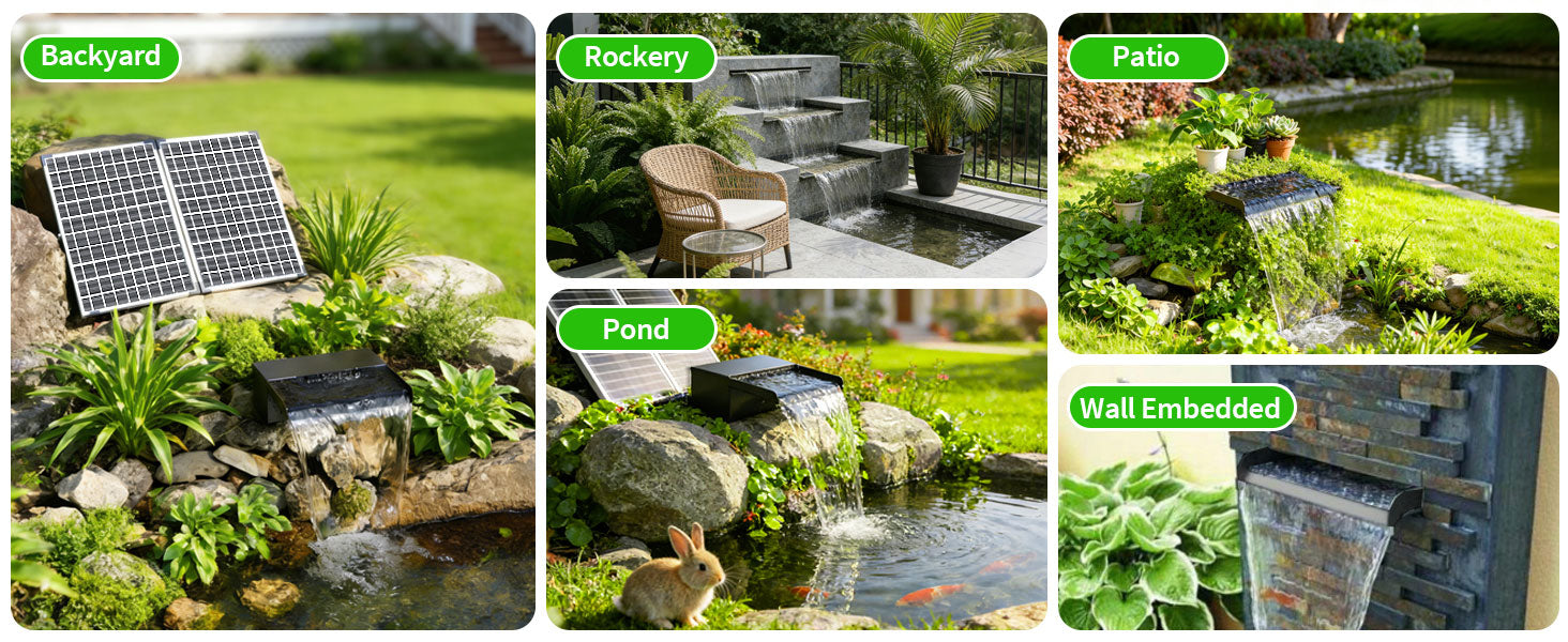 solar waterfall kit