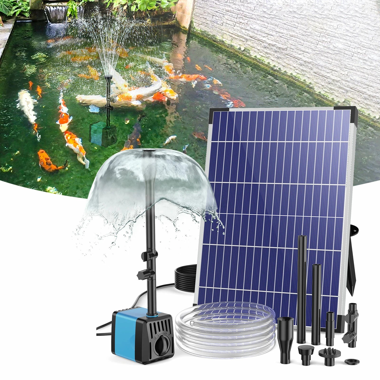 10W 120GPH Solar Fountain Pump