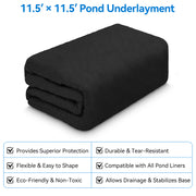 7′ x 7′ Pond Starter Kit | 5-in-1 Filter, Waterfall, Lights, Pond Liner & Underlayment