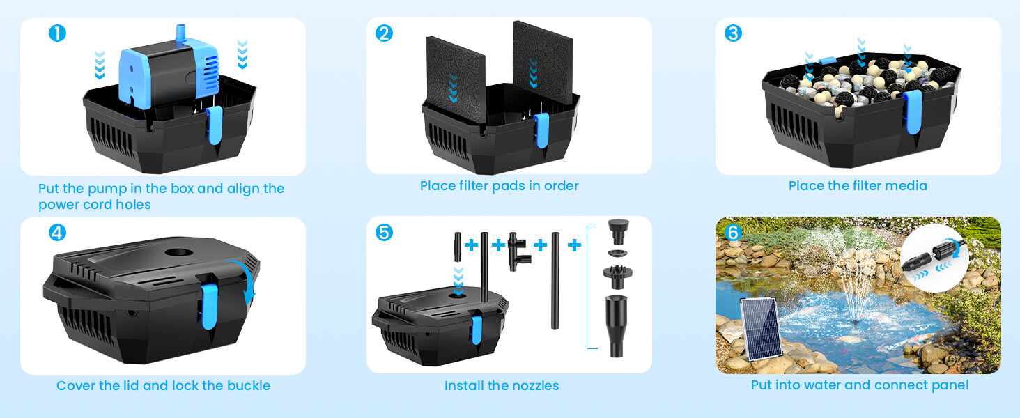 Easy Access & Maintenance Solar Pond Filter