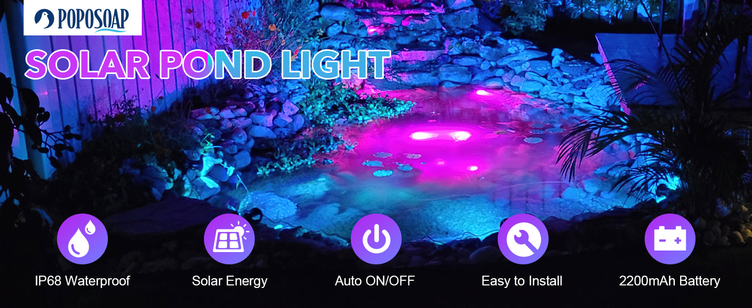 Solar Colored Pond Light – Transform Your Garden at Night