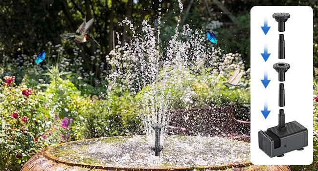 Solar Fountain Pump for Bird Bath