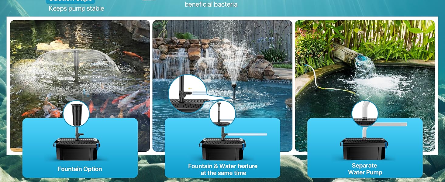 3-in-1 Water Feature Options