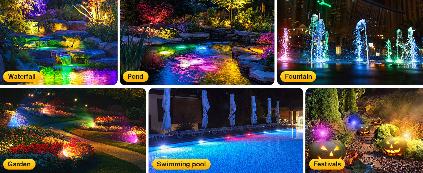 Stunning Nighttime Pond & Water Feature Effects