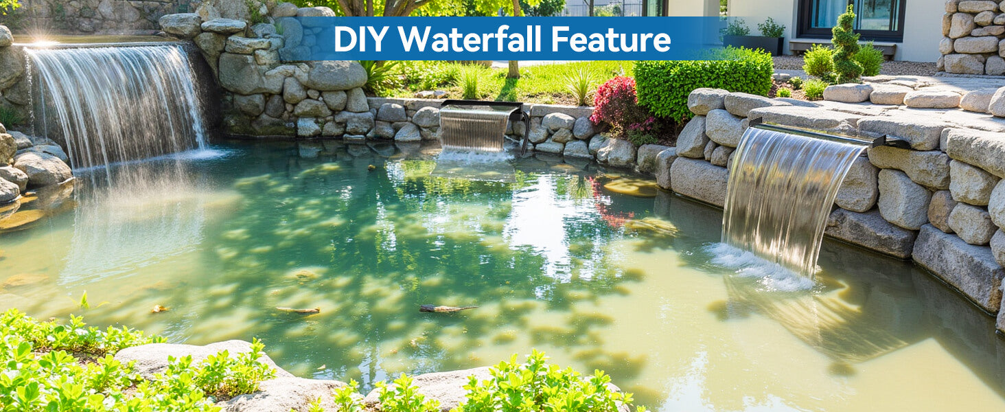 Use The Pond Waterfall Spillway to DIY Waterfall Feature