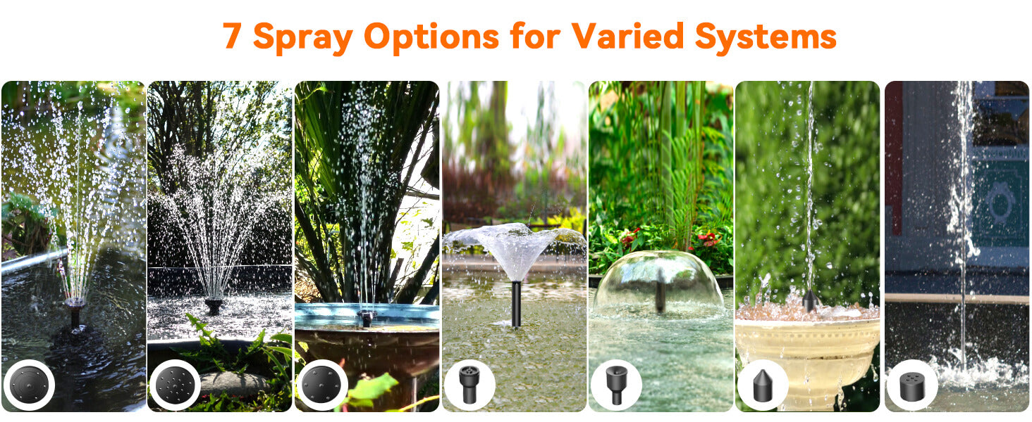 7 Spray Patterns – Switch Styles in Seconds