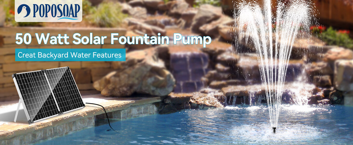 50W Solar Fountain Pump – Create a Stunning Backyard Water Feature