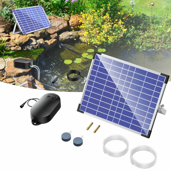 15W Solar Pond Aerator with 4400mAh Battery