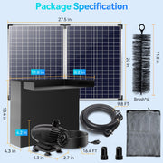 6′ x 6′ Pond Decor Kit | 3-in-1 Filter, Waterfall & Lights