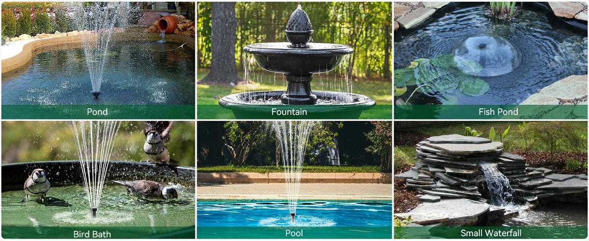 how to use solar water pump for a fountain