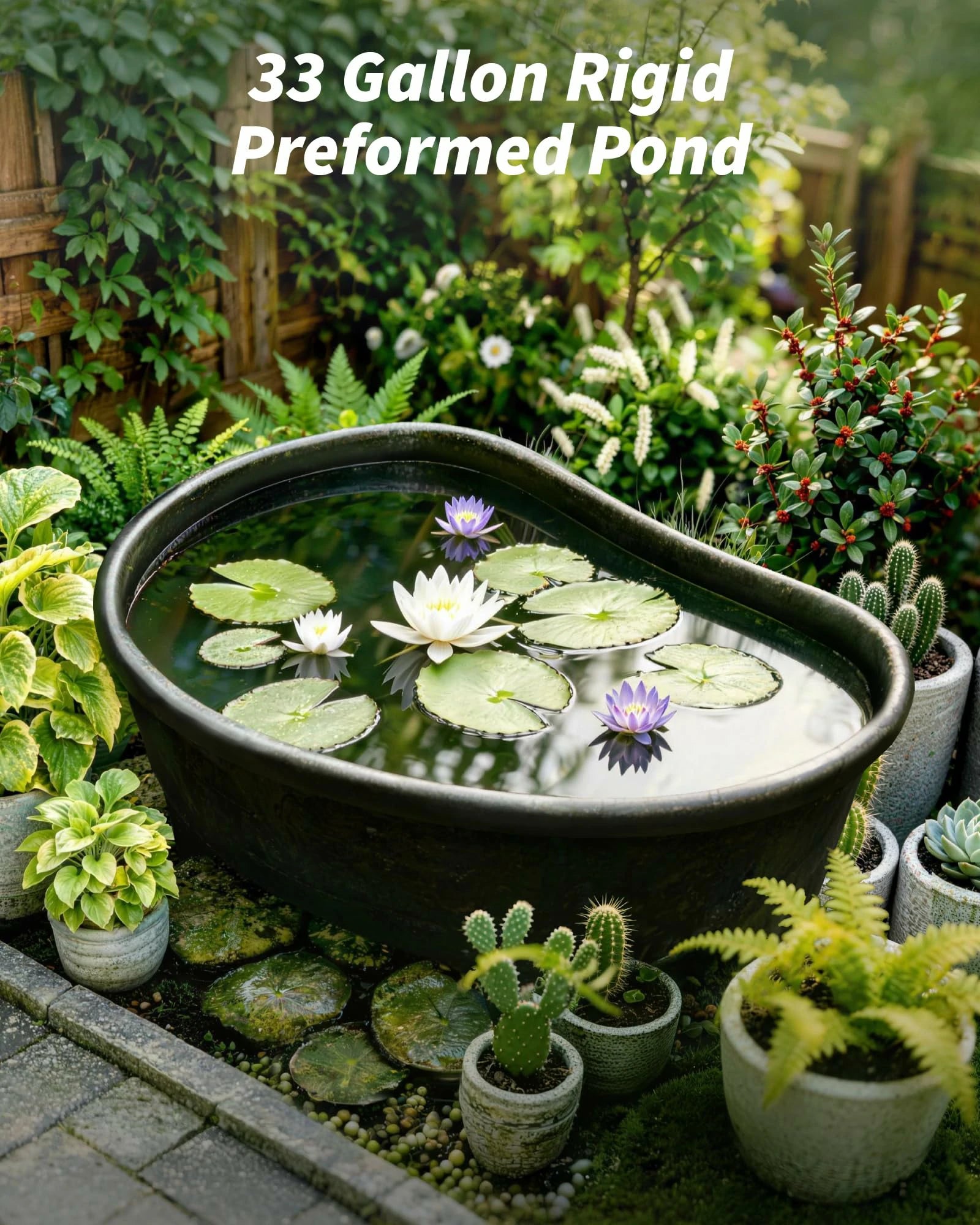 33 Gallon Rigid Plastic Pond