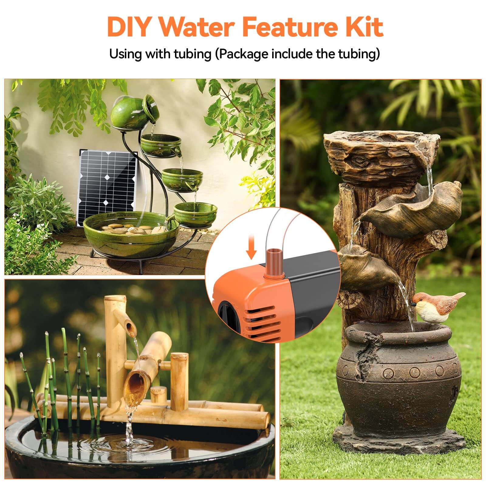 fountain solar pump kit,fountain solar powered water pump,solar pump fountain,fountain with solar pump