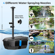 P3122 12W 160GPH Solar Pond Filter & Fountain Kit