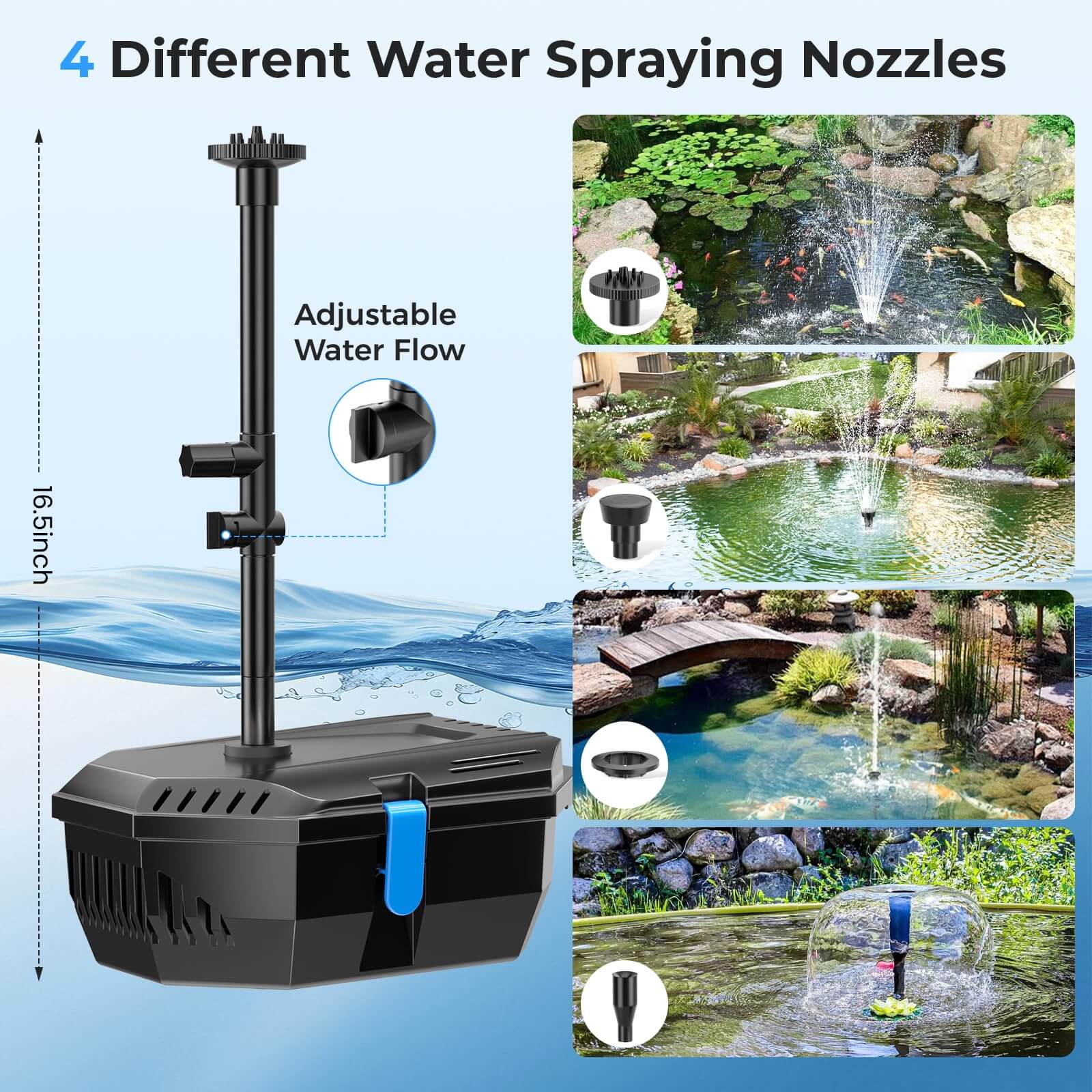 solar pond pump with filter,solar powered pond filter and fountain