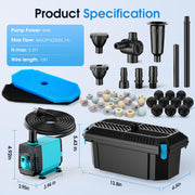 P2326 40W 660GPH AC Pond Filter & Fountain Kit