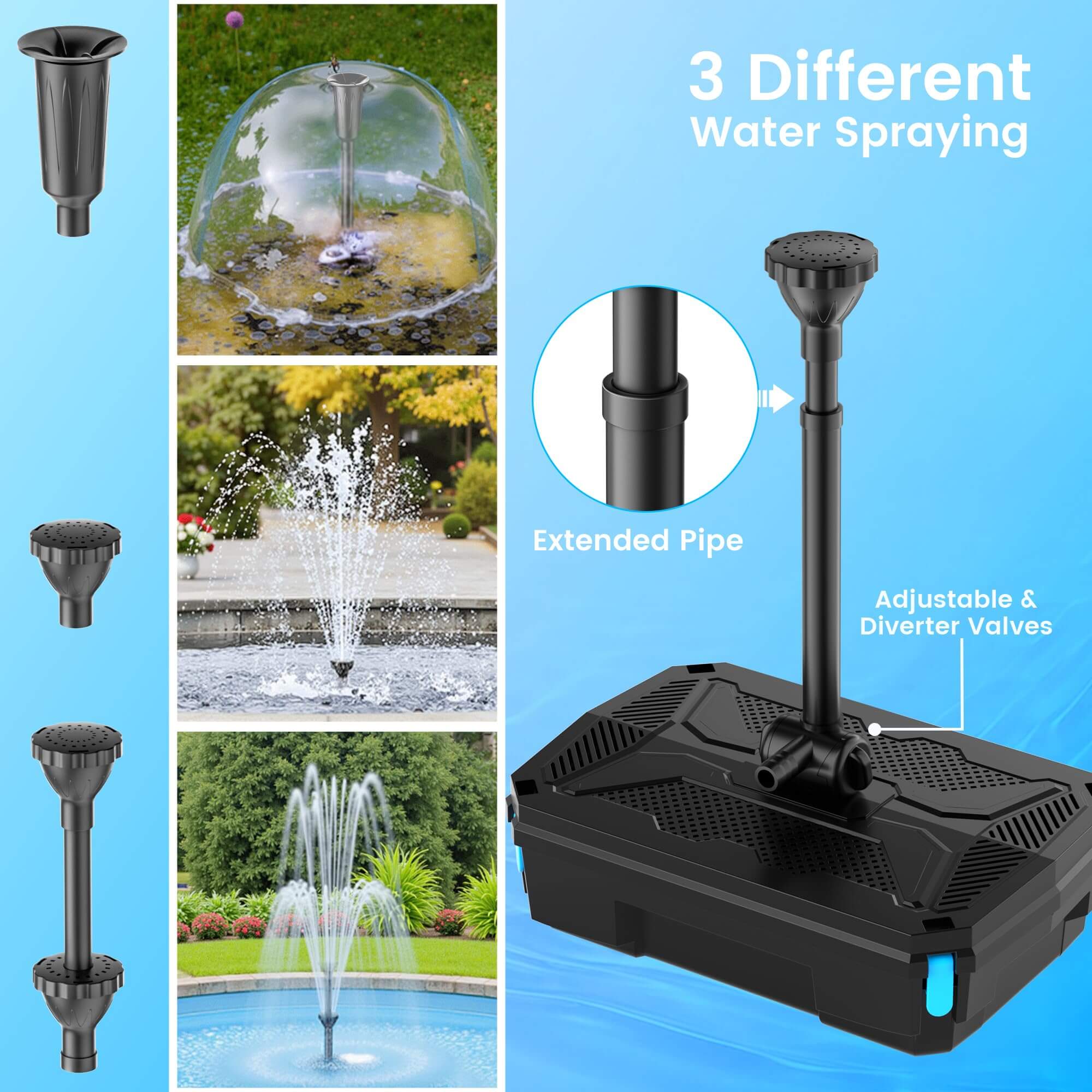 P2390 40W 660GPH AC Pond Filter Fountain