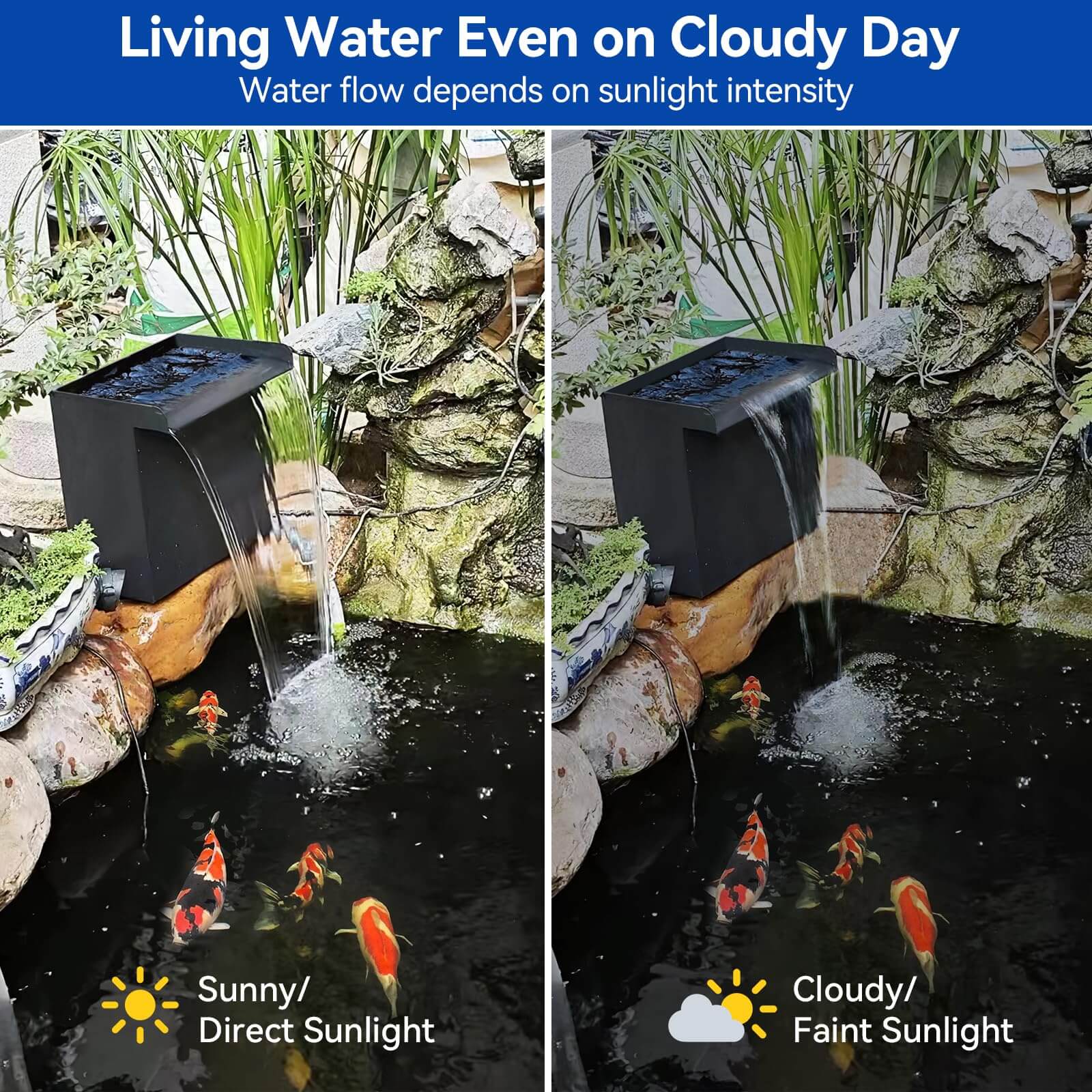 outdoor solar waterfalls,solar powered outdoor waterfall,solar powered waterfall kit