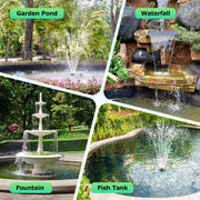 P3202 20W 280GPH Solar Pond Filter & Fountain Kit