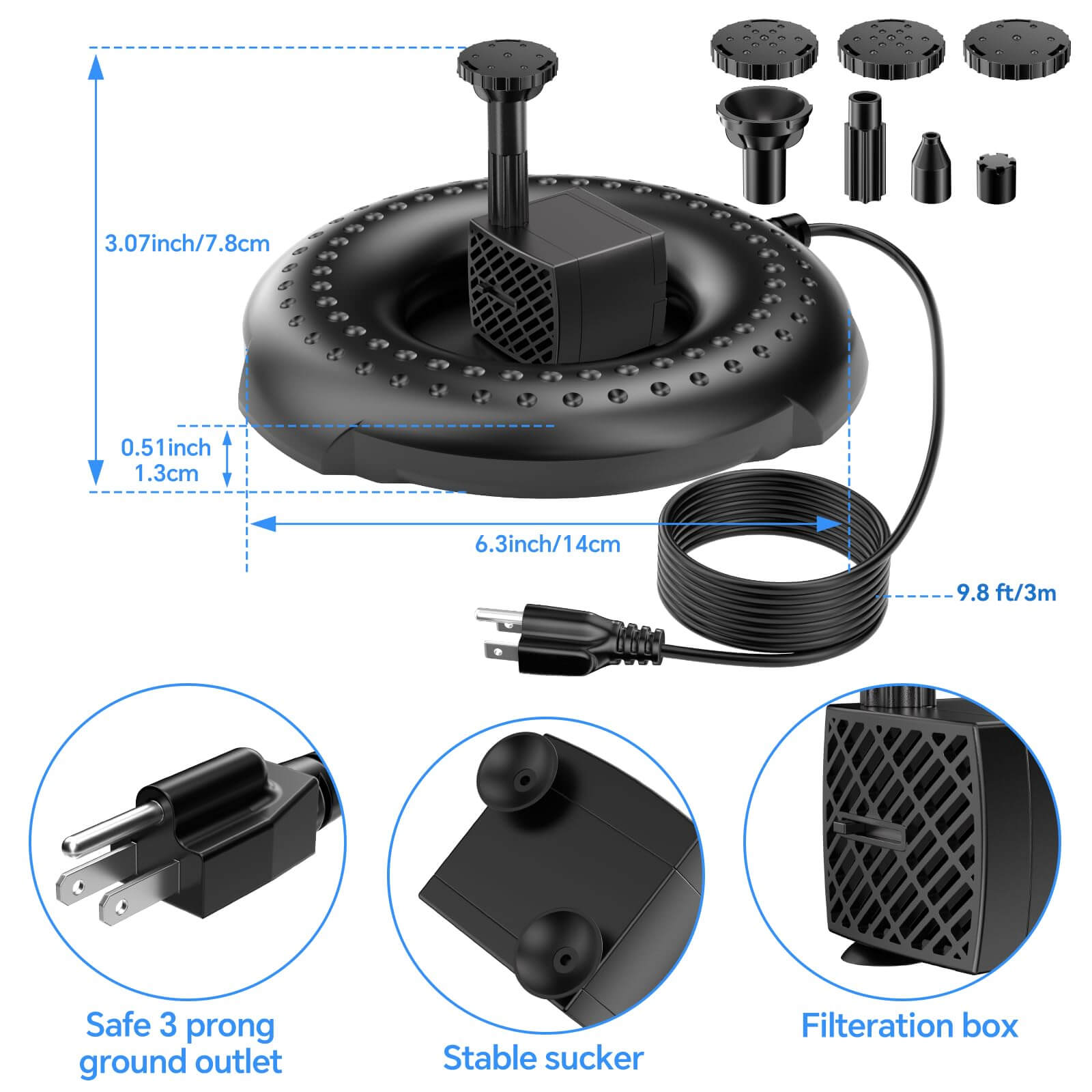 70W AC Bird Bath Heater Fountain