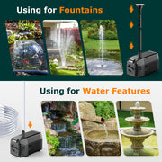 P3202 20W 280GPH Solar Pond Filter & Fountain Kit