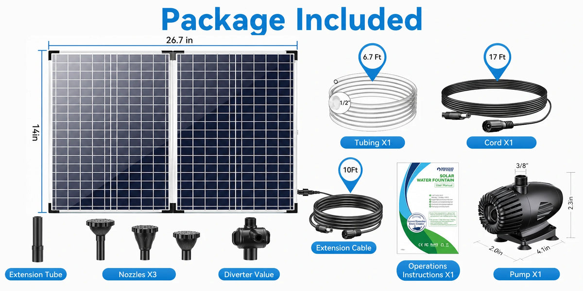 package solar power fountain pump