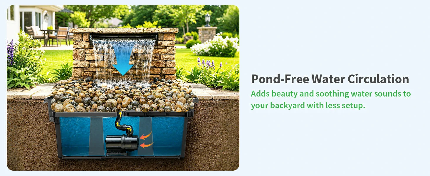 pondless waterfall basin water circulation