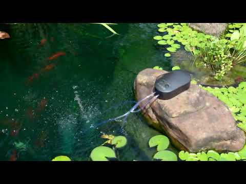 15W Solar Pond Aerator with 4400mAh Battery installation