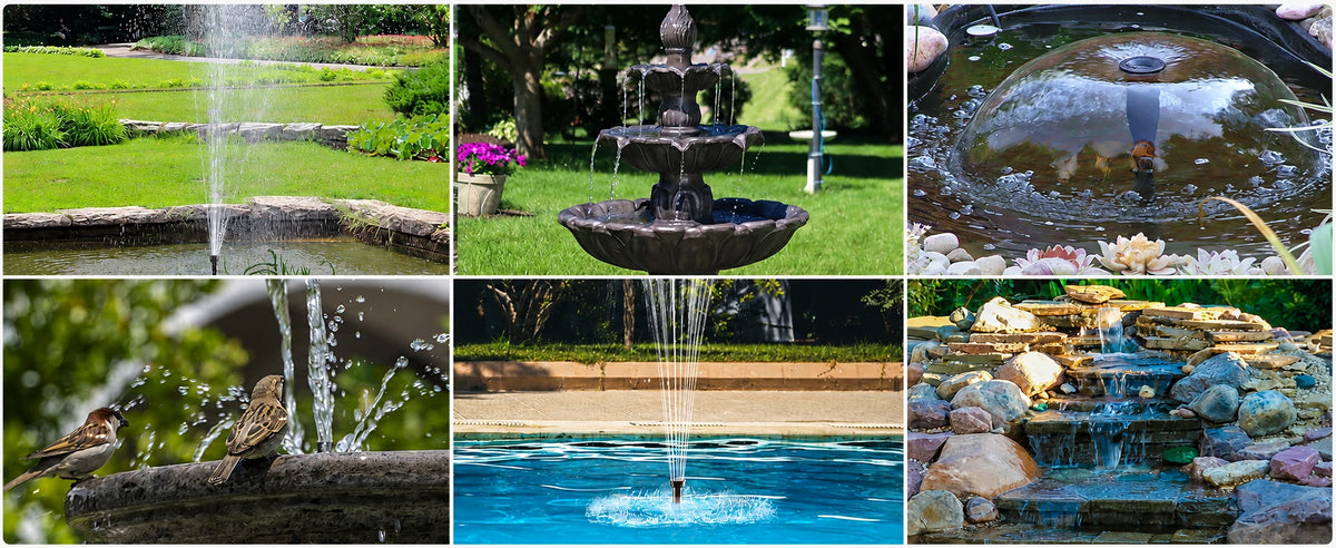 small solar water pump for fountain using