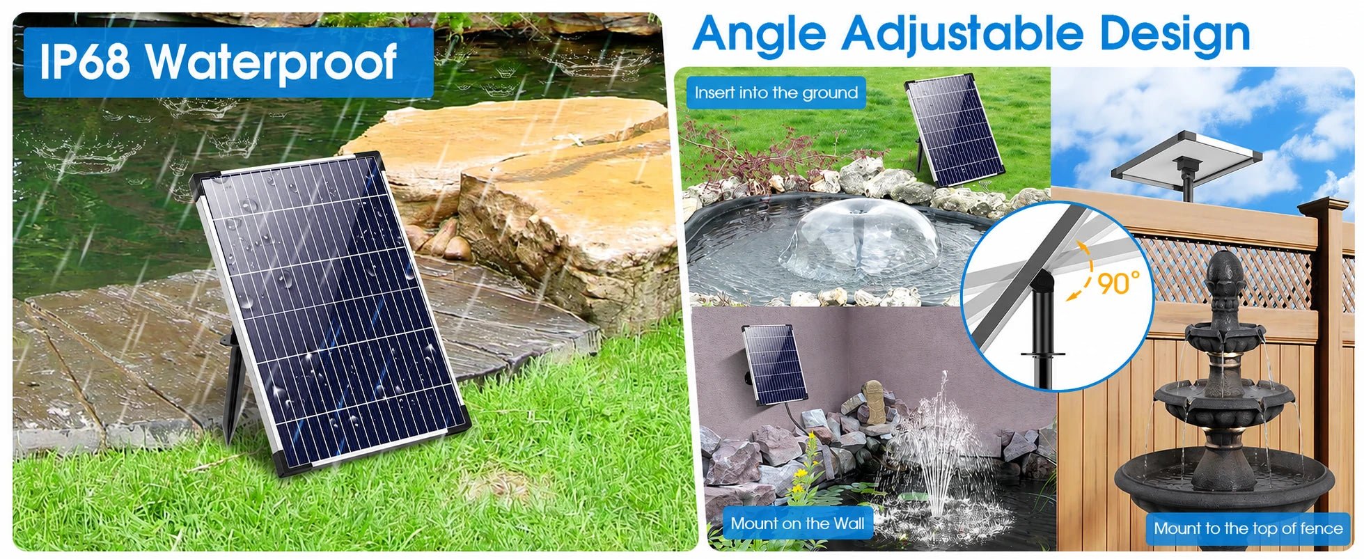 small water fountain pump solar ip68