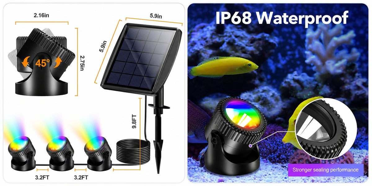 solar lights pond kit