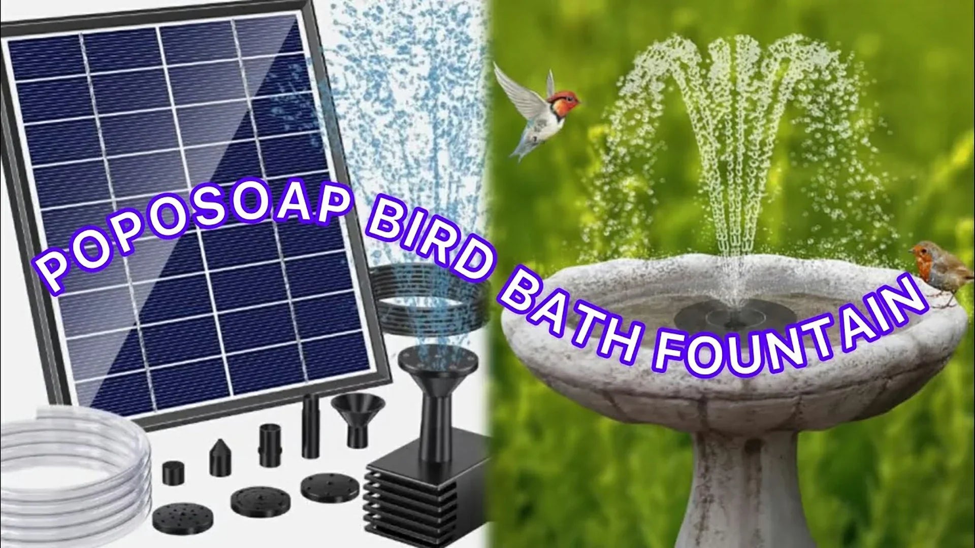 6w floating solar bird bath fountain for your garden