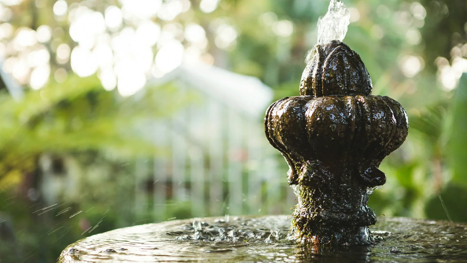 How often should I change the water in an outdoor fountain