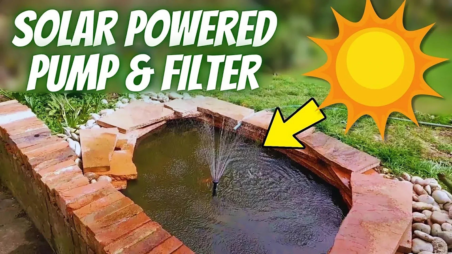fully solar powered pond and filter fountain kits