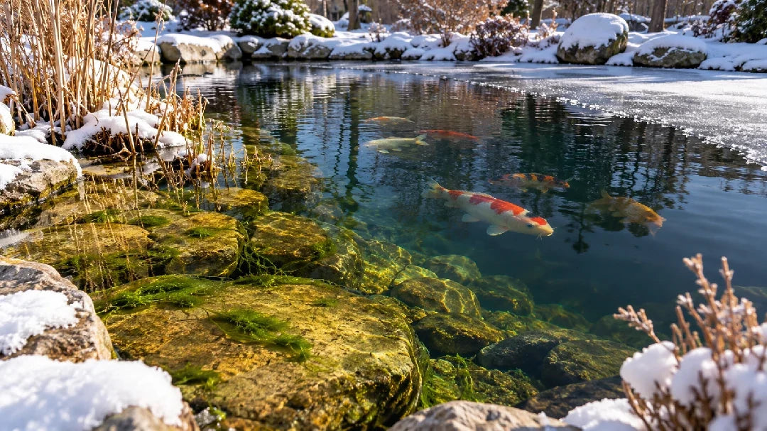 winter pond algae